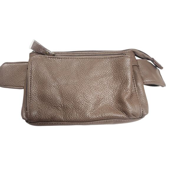 NWT Roma Leathers Brown Sling Pack Fanny Waist Pack/Sling Bag Leather - Picture 1 of 3